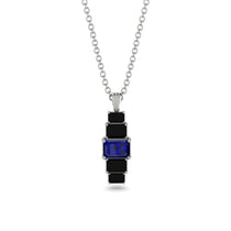 Emerald Cut Sapphire Stairs Necklace - Briella No. 45 image 1