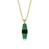 Emerald Cut Black Diamond Stairs Necklace - Briella No. 22 image 1