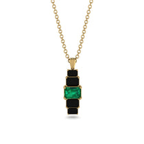 Emerald Cut Emerald Stairs Necklace - Briella No. 34 image 1