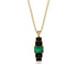 Emerald Cut Emerald Stairs Necklace - Briella No. 34
