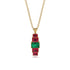Emerald Cut Emerald Stairs Necklace - Briella No. 49