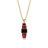 Emerald Cut Black Diamond Stairs Necklace - Briella No. 52