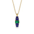 Emerald Cut Emerald Stairs Necklace - Briella No. 64