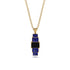 Emerald Cut Black Diamond Stairs Necklace - Briella No. 67
