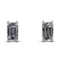 Hidden Diamonds Emerald Cut Diamond Earrings - Angel No. 47 image 1