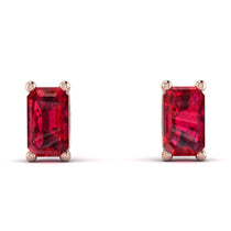 Hidden Diamonds Emerald Cut Ruby Earrings - Angel No. 71 image 1
