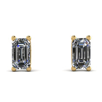 Hidden Diamonds Emerald Cut Diamond Earrings - Angel No. 61 image 1
