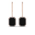 Halo Emerald Cut Black Diamond Earrings - Izabella No. 8 image 1