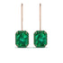 Halo Emerald Cut Emerald Earrings - Izabella No. 20 image 1