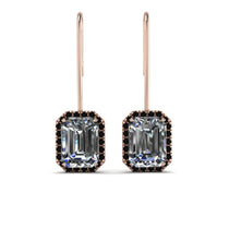 Halo Emerald Cut Diamond Earrings - Izabella No. 32 image 1