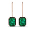 Halo Emerald Cut Emerald Earrings - Izabella No. 35 image 1