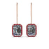 Halo Emerald Cut Diamond Earrings - Izabella No. 47