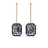 Halo Emerald Cut Diamond Earrings - Izabella No. 62