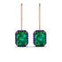 Halo Emerald Cut Emerald Earrings - Izabella No. 65 image 1