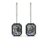 Halo Emerald Cut Diamond Earrings - Izabella No. 33