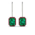Halo Emerald Cut Emerald Earrings - Izabella No. 51 image 1