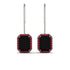 Halo Emerald Cut Black Diamond Earrings - Izabella No. 54 image 1