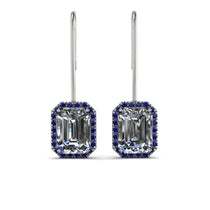 Halo Emerald Cut Diamond Earrings - Izabella No. 63 image 1