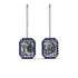 Halo Emerald Cut Diamond Earrings - Izabella No. 63
