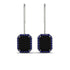 Halo Emerald Cut Black Diamond Earrings - Izabella No. 69 image 1
