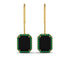 Halo Emerald Cut Black Diamond Earrings - Izabella No. 22 image 1