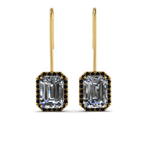 Halo Emerald Cut Diamond Earrings - Izabella No. 31 image 1