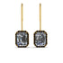 Halo Emerald Cut Diamond Earrings - Izabella No. 31