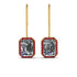 Halo Emerald Cut Diamond Earrings - Izabella No. 46