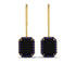 Halo Emerald Cut Black Diamond Earrings - Izabella No. 67 image 1