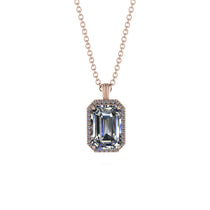 Halo Emerald Cut Diamond Necklace - Izabella No. 2 image 1