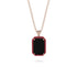 Halo Emerald Cut Black Diamond Necklace - Izabella No. 53 image 1