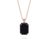 Halo Emerald Cut Black Diamond Necklace - Izabella No. 68 image 1