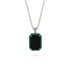 Halo Emerald Cut Black Diamond Necklace - Izabella No. 24 image 1