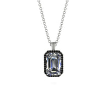 Halo Emerald Cut Diamond Necklace - Izabella No. 33 image 1