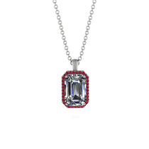 Halo Emerald Cut Diamond Necklace - Izabella No. 48 image 1