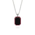 Halo Emerald Cut Black Diamond Necklace - Izabella No. 54 image 1