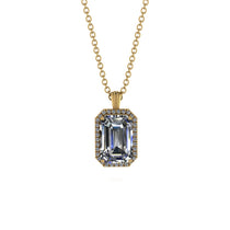 Halo Emerald Cut Diamond Necklace - Izabella No. 1 image 1