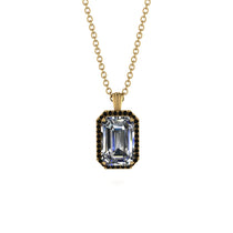 Halo Emerald Cut Diamond Necklace - Izabella No. 31 image 1