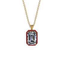 Halo Emerald Cut Diamond Necklace - Izabella No. 46 image 1