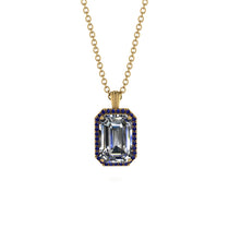Halo Emerald Cut Diamond Necklace - Izabella No. 61 image 1