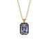 Halo Emerald Cut Diamond Necklace - Izabella No. 61