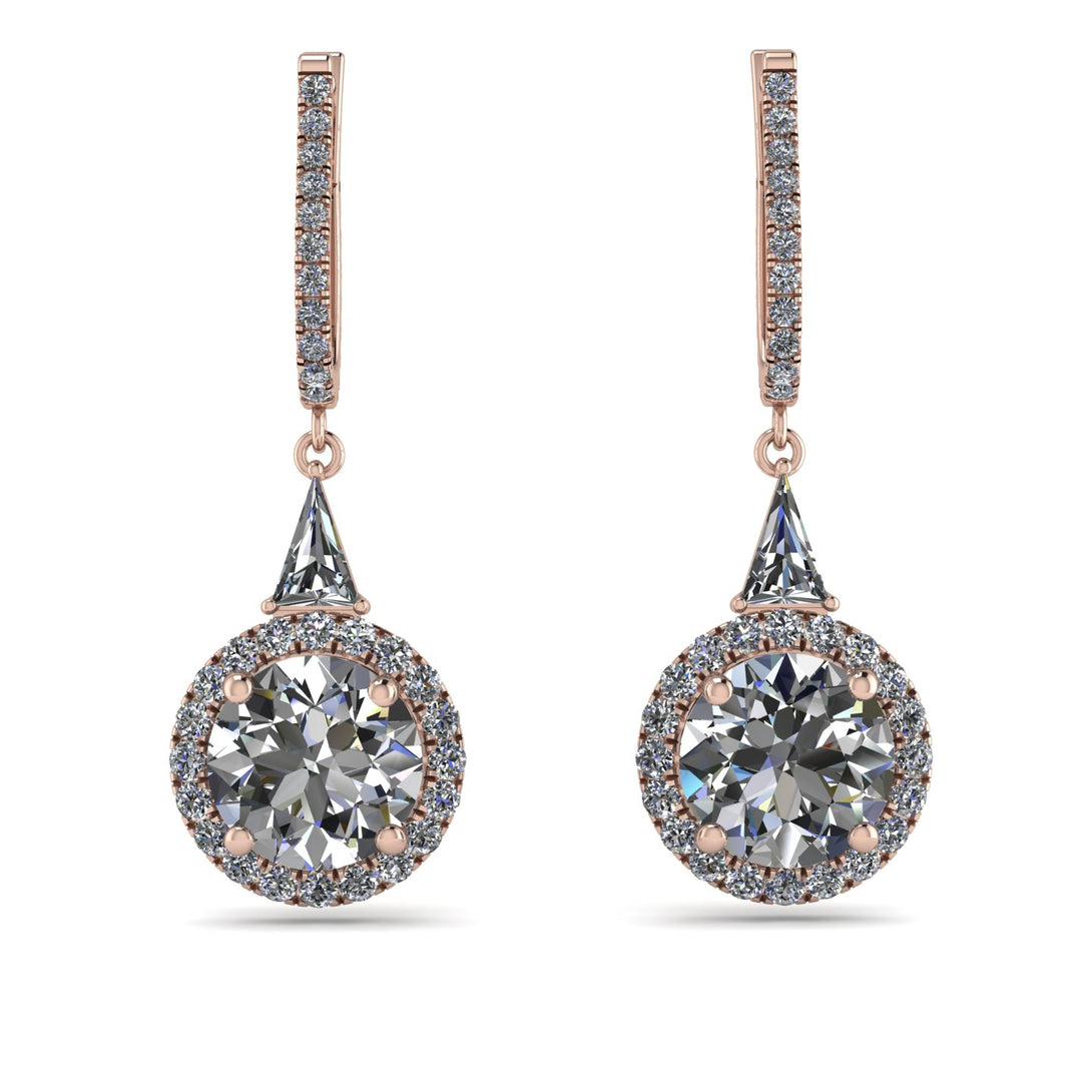 Hidden Halo Diamond Earrings - Joanna No. 2