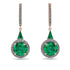 Hidden Halo Emerald Earrings - Joanna No. 5