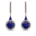 Hidden Halo Sapphire Earrings - Joanna No. 14