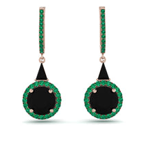 Hidden Halo Black Diamond Earrings - Joanna No. 23 image 1