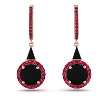 Hidden Halo Black Diamond Earrings - Joanna No. 53 image 1