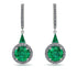 Hidden Halo Emerald Earrings - Joanna No. 6
