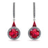 Hidden Halo Ruby Earrings - Joanna No. 12