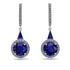 Hidden Halo Sapphire Earrings - Joanna No. 15