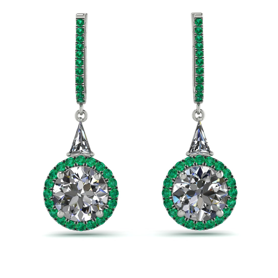 Hidden Halo Diamond Earrings - Joanna No. 18